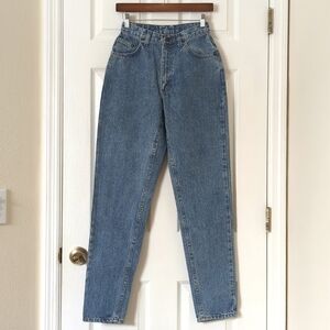 Riders 90's Vintage Deadstock Medium Wash High Rise Easy Fit Tapered Leg Jeans 5